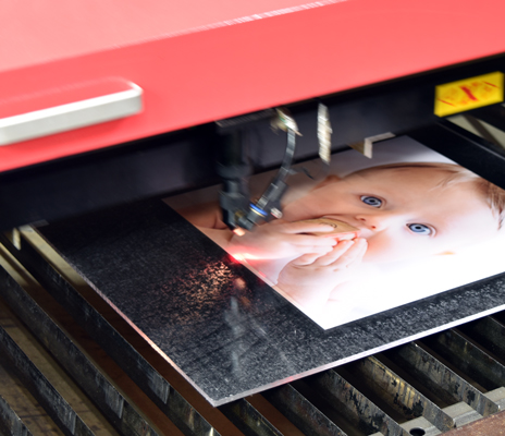 Acrylic sheet being laser cut
