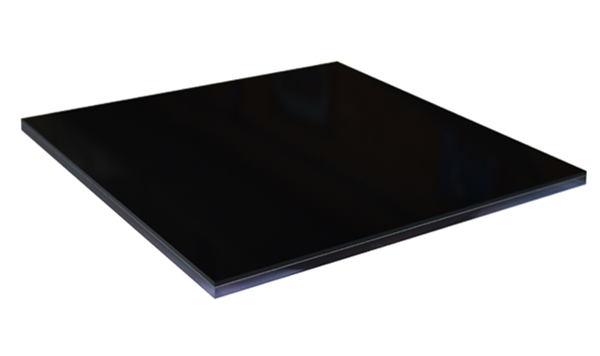 Black acrylic backing for acrylic photo print