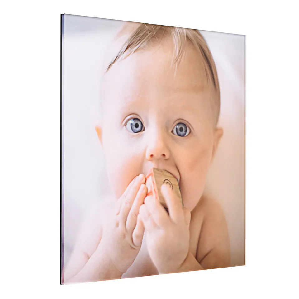 Finished baby portrait printed on acrylic